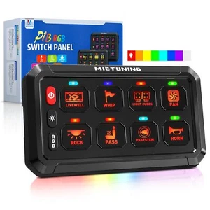 MICTUNING P1B RGB 8 Gang Switch Panel, Toggle Circuit Control Relay System Box - Bild 1 von 24
