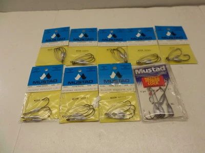 Mustad  WEEDLESS # W3369AW, Size 1/0 (New) 9-PACKS - Image 1 of 4