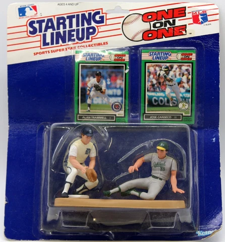 Alan Trammell & Jose Canseco Starting Lineup One on One 1989 MLB A's Tigers 1989 Cover