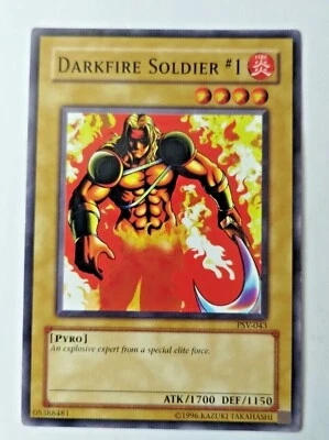 YuGiOh Darkfire Soldier #1 Pharaoh's Servant PSV-043 1st Edition - Uncirculated - Image 1 of 3
