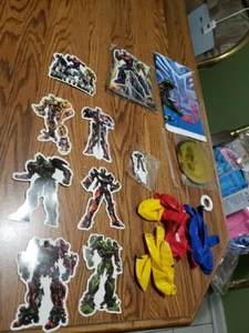 Transformers Birthday Party Supplies Over 50 Pcs Balloons, Cake Topper,door Sign - Picture 1 of 8