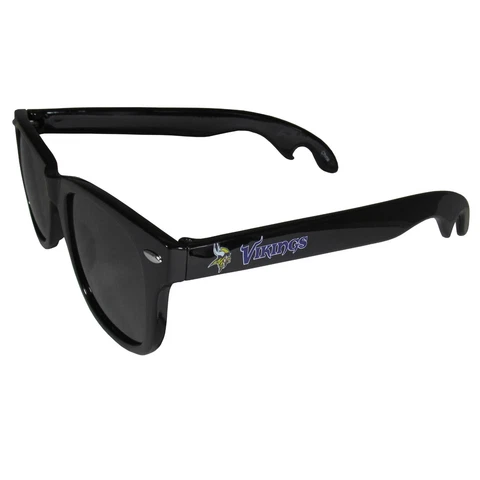 Minnesota Vikings Bottle Opener Beachfarer Sunglasses NFL Glasses 100% UVA/UVB Cover