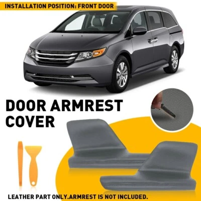 2 piezas para paneles delanteros de puerta Honda Odyssey 11-17 cubiertas de reposabrazos gris oscuro avanzado Foto 1 de 4