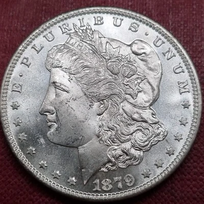 1879 S Morgan Dollar $1 High Grade BU DMPL - DEEP MIRROR PROOF-LIKE #82306 - Image 1 of 2
