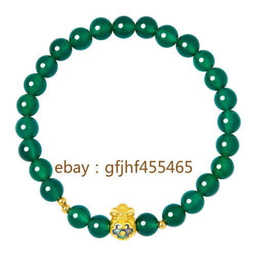 VALENTINO Borsa portafortuna calcedonio verde cordino perline gioielli donna