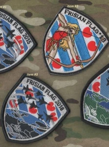RNLAF Leeuwarden Luftwaffenstützpunkt LvnNL FRIESISCHE FLAGGE ÜBUNG 2013/2018 velkrö 2-AUFNÄHER - Bild 1 von 12