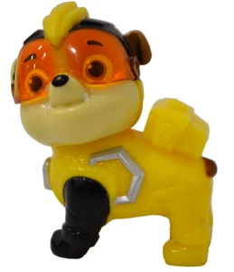Figura de repuesto PAW Patrol Mighty Super Paws Rubble Deluxe visera dorada negra - Imagen 1 de 9