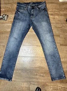 Skinny Fit Jeans Lazer Mens Blue Chester: 34x34 - Picture 1 of 6