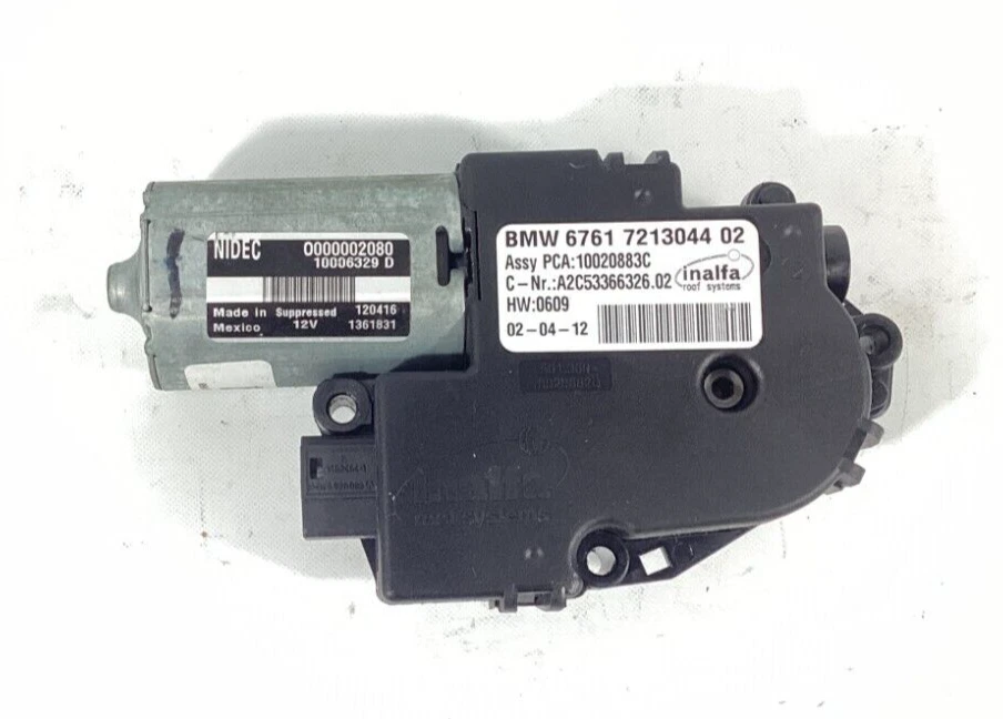 Motor deslizante teto solar BMW X3 F25 2012-2015 6761 7213044 02 FABRICANTE DE EQUIPAMENTO ORIGINAL. - Imagem 1 de 4