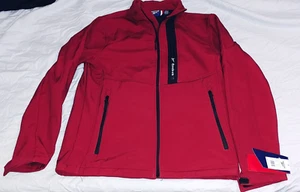 Reebok Mens Fleece Lined Outerwear Softshell 3 Outer Zip Pockets Jacket Coat L - Picture 1 of 5