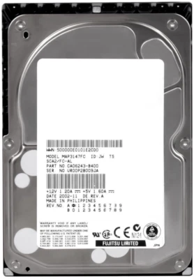 Hard Drive Fujitsu MAP3147FC 147GB 10000RPM 8MB Cache Fibre Channel 3.5" Inch - Image 1 of 3