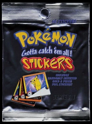 Pokemon Stickers Sealed Pack - 1999 Vintage - 1 Pack With 10 Stickers - New Mint - Photo 1/3