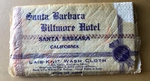 VINTAGE BILTMORE HOTEL SANTA BARBARA WASH CLOTH NEW IN PACKAGE - Picture 1 of 6