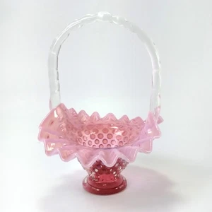 Cesta FENTON Hobnail Arándano Prensado 6" 1940-1956 De Colección - Imagen 1 de 7