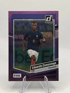 2023-24 Panini Donruss FIFA Eduardo Camavinga Purple /25 Number Match - Picture 1 of 2