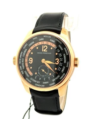 Reloj Hombre Girard Perregaux WW.TC Pequeño 49865-52-152-BACA Correa Cuero Negro Foto 1 de 4