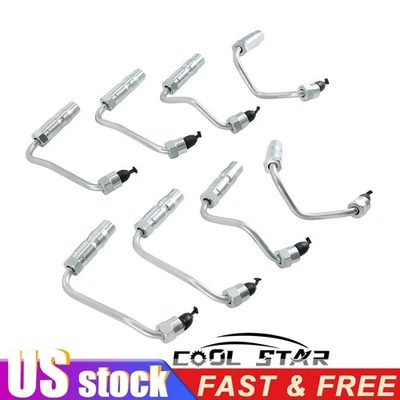 8 Fuel Injector Lines For 2001-04 Chevrolet Silverado GMC Sierra Duramax 6.6 LB7 - Image 1 of 4