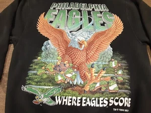 Vintage 90s 1994 NFL Philadelphia Where Eagles Score Crewneck Sweatshirt Shirt M ? - Bild 1 von 9