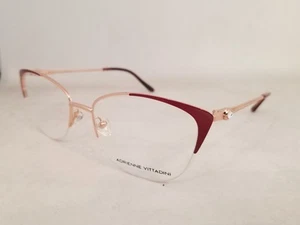 Adrienne Vittadini AV1264 eyeglasses Frame Rose Gold 55mm WOMEN Italy Cat Eye - Picture 1 of 3