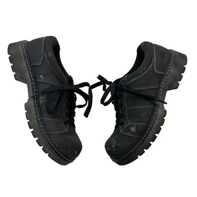 Zapatos de plataforma gruesos con cordones negros para mujer talla 8 Foto 1 de 4