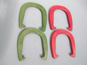 FREE SHIP=4 VINTAGE DIAMOND "PROFESSIONAL EAGLE  RINGER" HORSESHOES - Picture 1 of 11