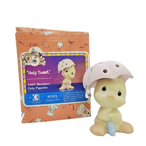 VTG 1997 Precious Moments Figurine Holy Tweet BC972 Baby Chick Holding Umbrella - Picture 1 of 15