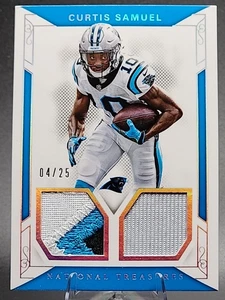 Curtis Samuel /25 2017 National Treasures Rookie RC Dual Patch Panthers Bills - Picture 1 of 2