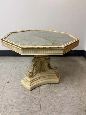 老式好莱坞摄政意大利新古典主义八角形灯台口音桌 — 第 1/4 张图片