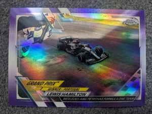 2021 TOPPS CHROME FORMULA 1 LEWIS HAMILTON PURPLE REFRACTOR#149#D154/399 - Picture 1 of 2