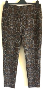 Neu Marks & Spencer Animal Print Stretch Pull On Hose Jegging Gr UK 14 R - Bild 1 von 6