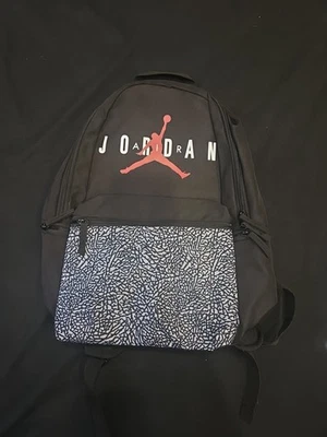 Nike Air Jordan Jumpman Backpack Black 13” Laptop Large Cement Elephant Print  - Image 1 of 2