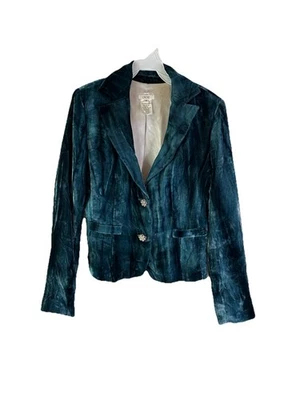 Chaqueta Blazer Vintage Y2K Cache Mujer 4 Terciopelo Triturado Terciopelo Grunge Festival Foto 1 de 4