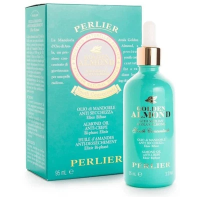 Aceite de almendras dorado Perlier anti-crepe elixir bifásico 3,2 fl OZ Foto 1 de 4