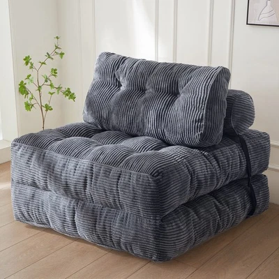 MAXYOYO 8" Folding Sofa Bed, Adult Convertible Floor Sofa with Pillows - Image 1 of 4