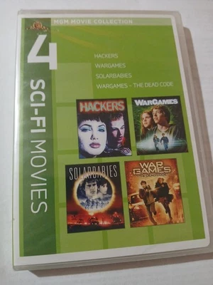 4 Sci-Fi Movies: Hackers/Solarbabies/ WarGames/WarGames The Dead Code**SEALED** - Image 1 of 4
