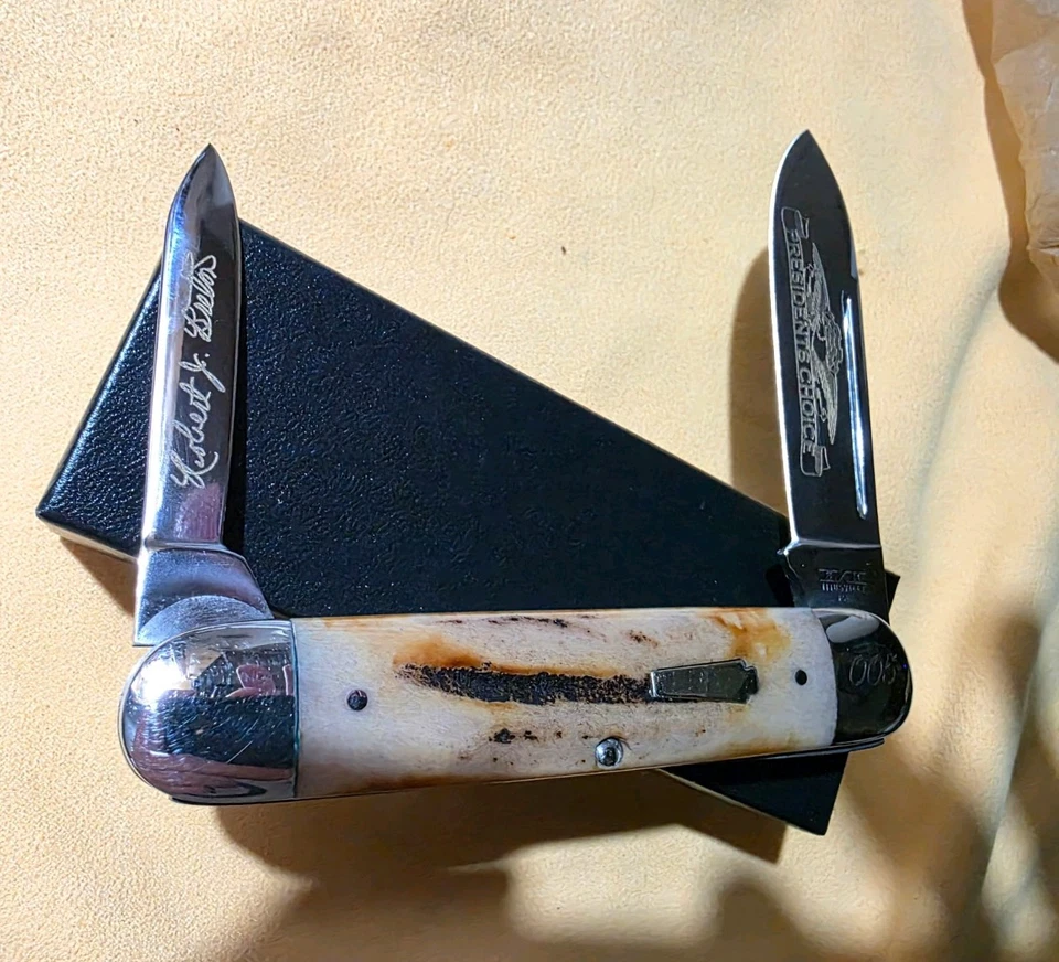 Schatt & Morgan 2008 Stag Jumbo Cigar Knife President's Choice 5 of 500 Knife - Image 1 of 4