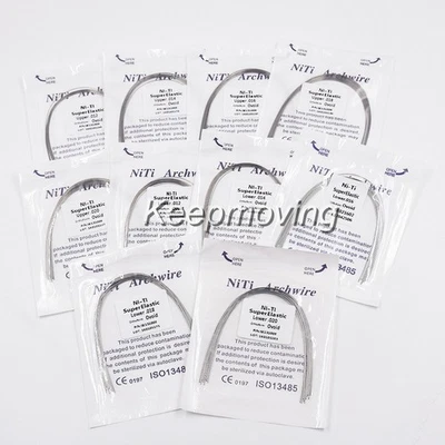 100 Paquetes Niti Arch Alambre Dental Ortodoncia Redondo Super Elástico 30 Tamaños Elige Foto 1 de 4