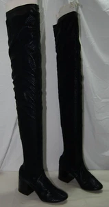 BOTAS 40/US9.5❤️Maison Margiela Malla Elástica Cuero Sobre la Rodilla Muslo Tacones Altos - Imagen 1 de 15