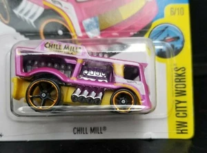 Hot Wheels 171/250 HW City Works 6/10 Pink Chill Mill Utility Vehicle - Picture 1 of 3