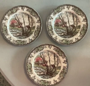 Johnson Bros Set mit drei freundlichen Dorf 7 3/4 Zoll Tellern - Bild 1 von 3