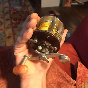PENN #9 Peerless Red. Conventional Trolling/Casting Reel No Box Made In USA - Picture 1 of 3