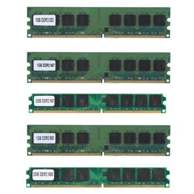 1/2GB DDR2 533 667 800Mhz PC2-4200/5300/6400U DIMM 240Pin Desktop Memory RAM ASN - Image 1 of 4
