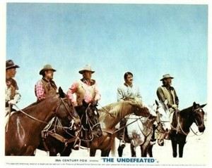 The Undefeated Original Lobby Card John Wayne Rock Hudson Ben Johnson on Horses