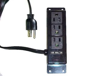 Power strip for furniture, 3 outlets, 10-foot power cord, UL Listed (5000-4301) - Picture 1 of 1