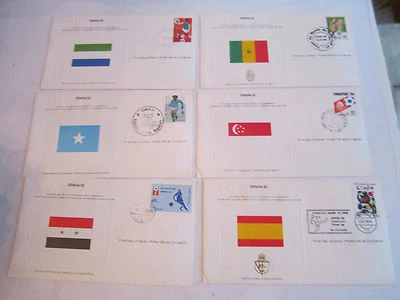 (49) MINT 1982 WORLD CUP STAMP FIRST DAY ISSUE COVERS - ESPANA - IN BOX - & COA - Image 1 of 4