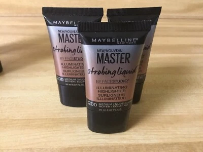 Resaltador líquido estroboscópico maestro Maybelline #200 brillo medio/desnudo Foto 1 de 2