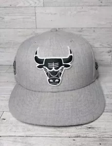 Chicago Bulls Hat Snapback Cap Mens Gray Black New Era Basketball Nice - Picture 1 of 6