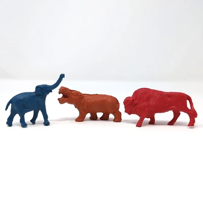 Vtg FEELEY MEELEY Game Piece Replacement Parts Lot: Hippo Buffalo Bison Elephant - Image 1 of 3