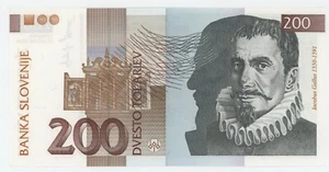 Slovenia 200 Tolarjev 2004 Pick 15.d UNC Uncirculated Banknote - Picture 1 of 2