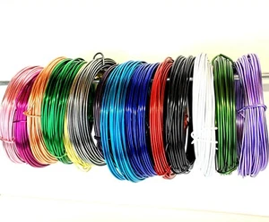 2 mm Aluminiumrunddraht Bastel-/Floristen-/Schmuckdraht verschiedene Farben NEU! - Bild 1 von 13